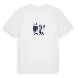 Ön college t-shirt – ekologisk bomull t-shirt från Pinshirt