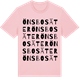 Pink Cotton t-shirt med Önsbosäter ordlek t-shirt