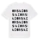 White t-shirt med Onsike ordlek t-shirt