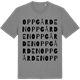 Mid Heather Gray t-shirt med Oppgården ordlek t-shirt