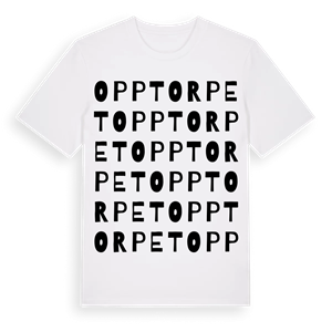 Opptorpet ordlek t-shirt – ekologisk bomull t-shirt från Pinshirt