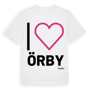 Jag älskar Örby t-shirt stort tryck – ekologisk bomull t-shirt från Pinshirt