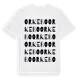 White t-shirt med Orkebo ordlek t-shirt