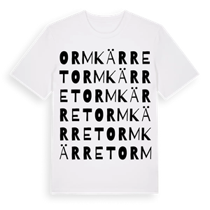Ormkärret ordlek t-shirt – ekologisk bomull t-shirt från Pinshirt
