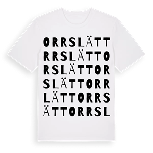 Orrslätt ordlek t-shirt – ekologisk bomull t-shirt från Pinshirt