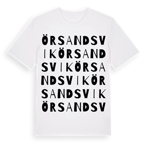 Örsandsvik ordlek t-shirt – ekologisk bomull t-shirt från Pinshirt