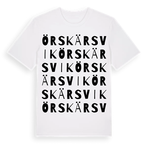 Örskärsvik ordlek t-shirt – ekologisk bomull t-shirt från Pinshirt