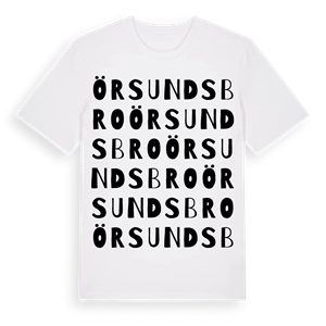 Örsundsbro ordlek t-shirt – ekologisk bomull t-shirt från Pinshirt