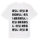 White t-shirt med Oskarsborg ordlek t-shirt