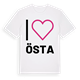 White t-shirt med Jag älskar Östa t-shirt stort tryck
