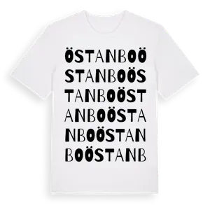 Östanbo ordlek t-shirt – ekologisk bomull t-shirt från Pinshirt