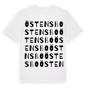 Östensbo ordlek t-shirt – ekologisk bomull t-shirt från Pinshirt
