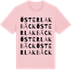 Pink Cotton t-shirt med Öster Lakbäck ordlek t-shirt