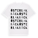 White t-shirt med Öster Lakbäck ordlek t-shirt