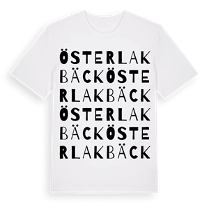Öster Lakbäck ordlek t-shirt – ekologisk bomull t-shirt från Pinshirt