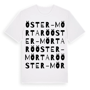 Öster-Mörtarö ordlek t-shirt – ekologisk bomull t-shirt från Pinshirt