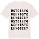 Vintage White t-shirt med Österbyggeby ordlek t-shirt