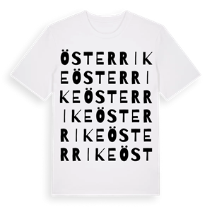 Österrike ordlek t-shirt – ekologisk bomull t-shirt från Pinshirt