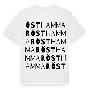Östhammar ordlek t-shirt – ekologisk bomull t-shirt från Pinshirt