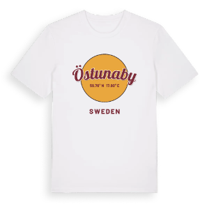 Östunaby cirkel t-shirt – ekologisk bomull t-shirt från Pinshirt