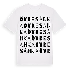 Övre Sånka ordlek t-shirt – ekologisk bomull t-shirt från Pinshirt