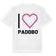White t-shirt med Jag älskar Paddbo t-shirt stort tryck