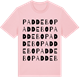 Pink Cotton t-shirt med Paddebo ordlek t-shirt