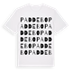 White t-shirt med Paddebo ordlek t-shirt