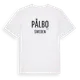White t-shirt med Pålbo i Sverige t-shirt