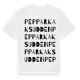 White t-shirt med Pepparkaksudden ordlek t-shirt