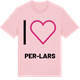 Pink Cotton t-shirt med Jag älskar Per-Lars t-shirt stort tryck