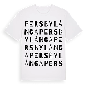 Persbylånga ordlek t-shirt – ekologisk bomull t-shirt från Pinshirt