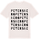 Vintage White t-shirt med Petersberg ordlek t-shirt