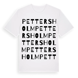 Pettersholm ordlek t-shirt – ekologisk bomull t-shirt från Pinshirt