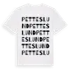 White t-shirt med Petteslund ordlek t-shirt
