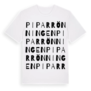 Piparrönningen ordlek t-shirt – ekologisk bomull t-shirt från Pinshirt