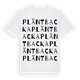 White t-shirt med Pläntbacka ordlek t-shirt