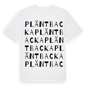 Pläntbacka ordlek t-shirt – ekologisk bomull t-shirt från Pinshirt