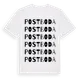 White t-shirt med Postboda ordlek t-shirt