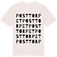 Vintage White t-shirt med Posttorpet ordlek t-shirt