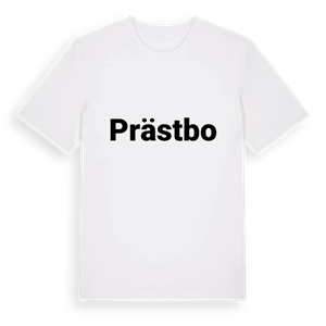 Prästbo fetstil t-shirt – ekologisk bomull t-shirt från Pinshirt