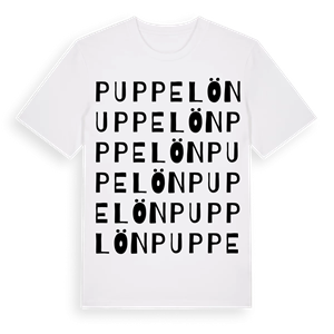 Puppelön ordlek t-shirt – ekologisk bomull t-shirt från Pinshirt