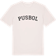 Vintage White t-shirt med Pusbol böjd t-shirt