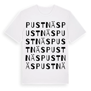 Pustnäs ordlek t-shirt – ekologisk bomull t-shirt från Pinshirt