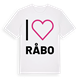 White t-shirt med Jag älskar Råbo t-shirt stort tryck