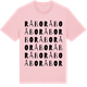 Pink Cotton t-shirt med Råbo ordlek t-shirt