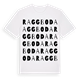 White t-shirt med Raggboda ordlek t-shirt