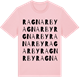 Pink Cotton t-shirt med Ragnarby ordlek t-shirt