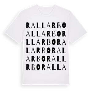 Rallarbo ordlek t-shirt – ekologisk bomull t-shirt från Pinshirt