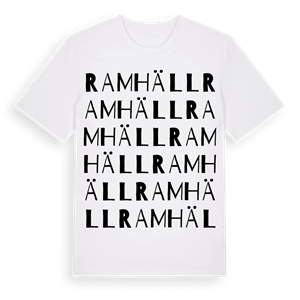 Ramhäll ordlek t-shirt – ekologisk bomull t-shirt från Pinshirt